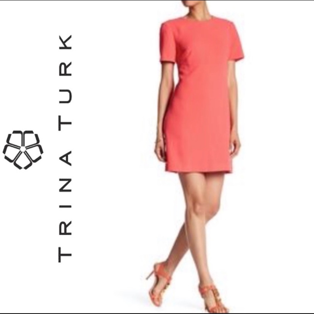 Perfect for EASTER! NWT Trina Turk Mada Dress- Cocktail party Coral 0